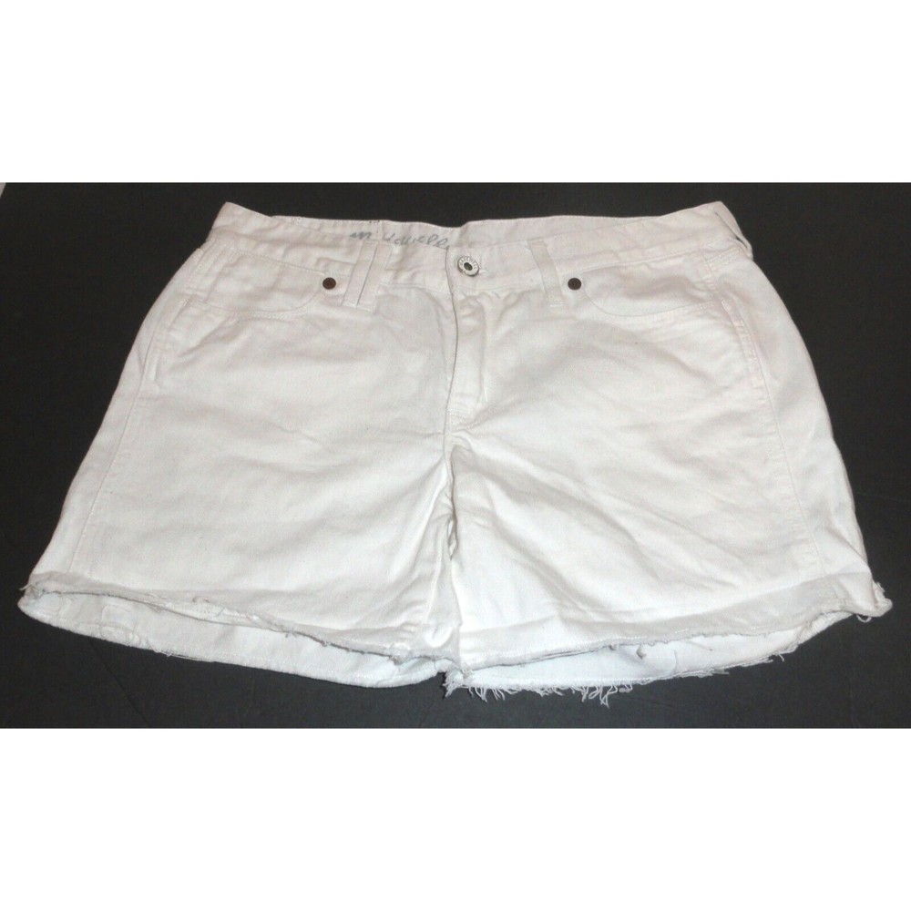 Madewell Women's Denim Cut-Off Shorts Raw Hem Size: 27 White